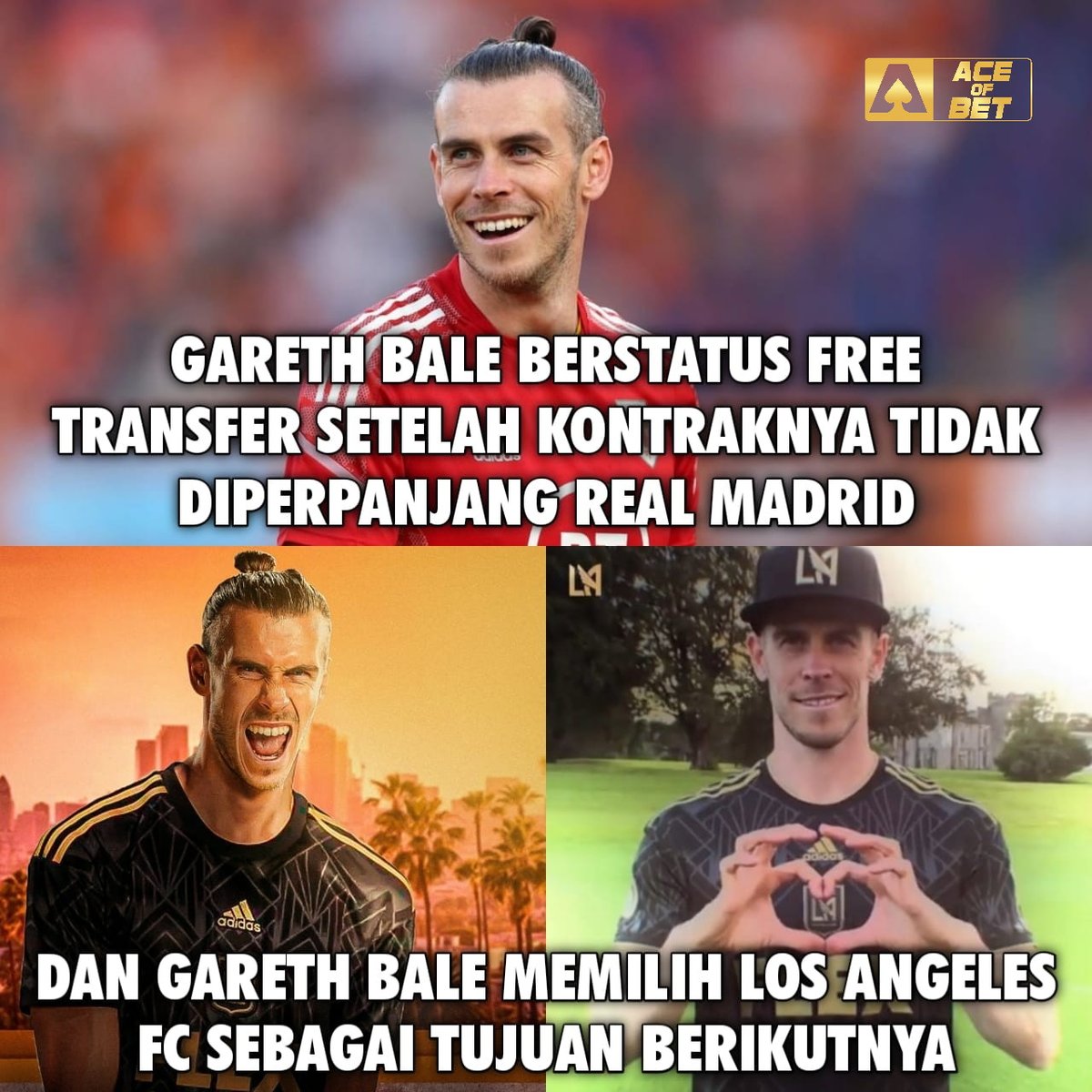 Tinggalkan Real Madrid, Gareth Bale pindah ke MLS. Gabung ke Los Angeles FC. 🤙