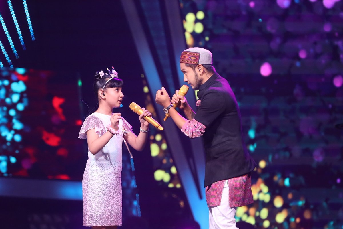 SonyTV's tweet photo. #WatchNow #SuperSayisha aur #CaptainPawan apne suron se sabka dil jeet rahe hain! Dekhiye #MaaSpecial #SuperstarSinger2 par, abhi sirf Sony par. #SingingKaKal https://t.co/HI2KM7bUNU