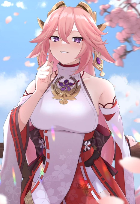 🌸八重神子様お誕生日おめでとう!!🌸
#八重神子生誕祭2022 
#原神 #yaemiko 