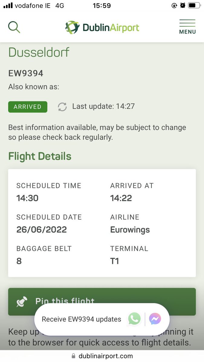 adrian1murphy's tweet photo. Below flight arrived 14:22 (early!) yet only taking bags off plane at 15:50 while boarding for next flight begins (40 mins after planned takeoff) and new bags get loaded. Who runs operations @DublinAirport?? #airportchaos https://t.co/3ej9D1Y3V8