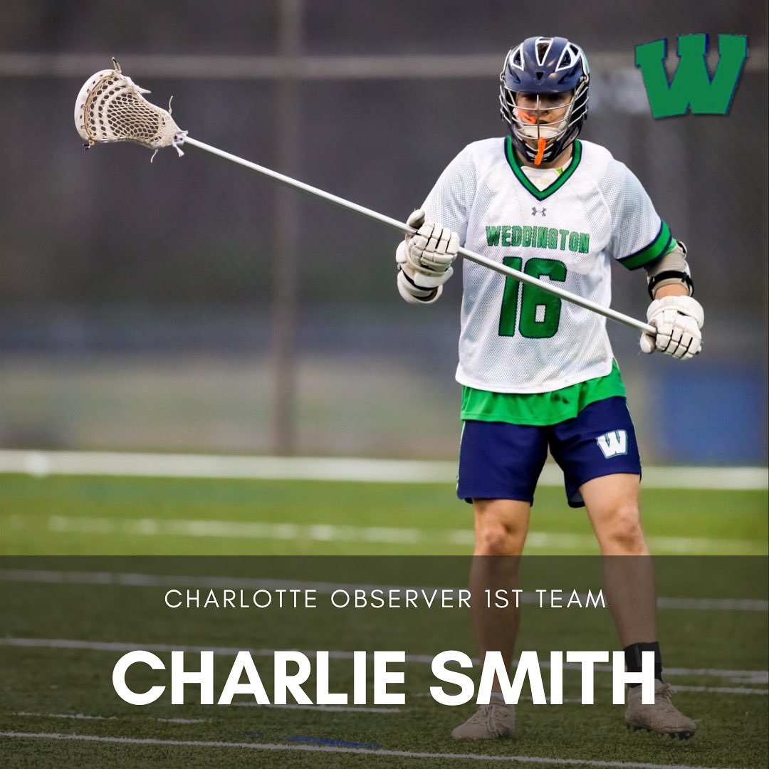 Weddington HS Lacrosse (@whsmenslacrosse) on Twitter photo Congrats to current rising senior, <a href="/charliewsmith7/">Charlie Smith</a> , who is continuing to make moves. Charlie is an incredible lacrosse player and was voted as a team captain as a junior. We’re glad we’ve got one more year left with him! Congratulations , Charlie! Congrats to current rising senior, <a href="/charliewsmith7/">Charlie Smith</a> , who is continuing to make moves. Charlie is an incredible lacrosse player and was voted as a team captain as a junior. We’re glad we’ve got one more year left with him! Congratulations , Charlie!