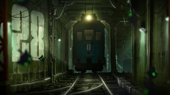 青の祓魔師の映画にでてくる古い鉄道車両良く出来てるよね。たいていアニメやサスペンスって走行音にはこだわってないだろうから