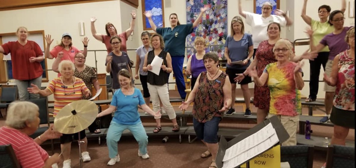 NoteableBlend's tweet image. Phyllis on the cymbal, bringing the Razzle Dazzle