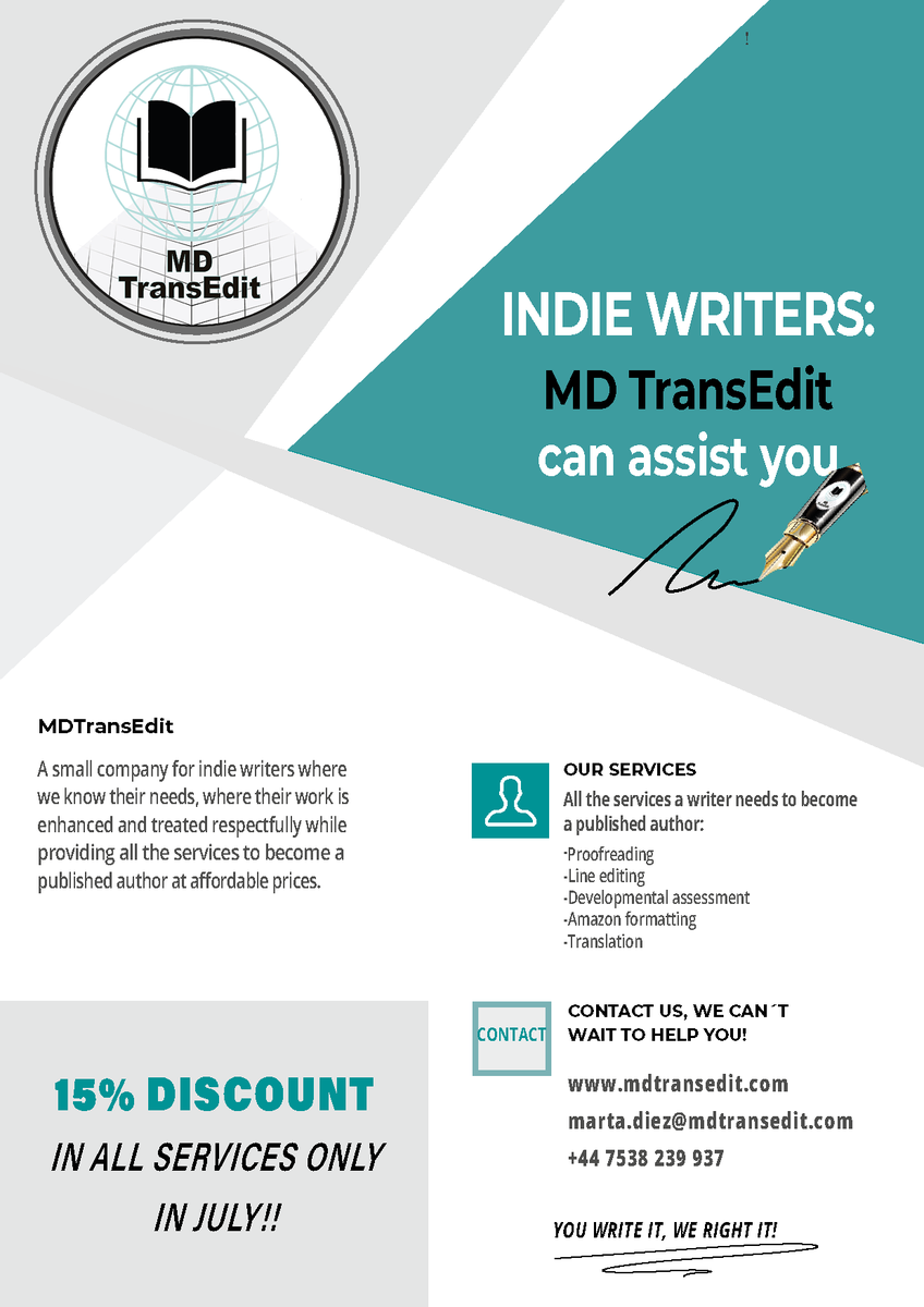 dieztranslate's tweet photo. #INDIE #WRITERS! 
Take advantage of the July 15% discount for manuscript and writer services (packages included). @IndieAuthorNews @IndieWriteNet @Writers_Artists @BookBrunch @NewWritingNet @Soc_of_Authors @IndieAuthorALLI https://t.co/lC8vgwaX8l