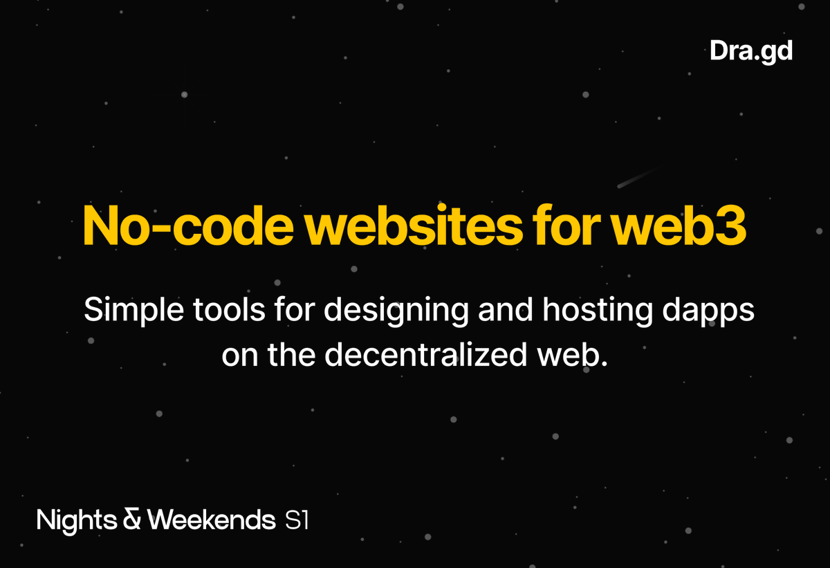 dragd__'s tweet photo. Looking forward to being a part of @_buildspace Nights and Weekends :)

By next week, create wallet-gated websites! https://t.co/g0GcaqTkht