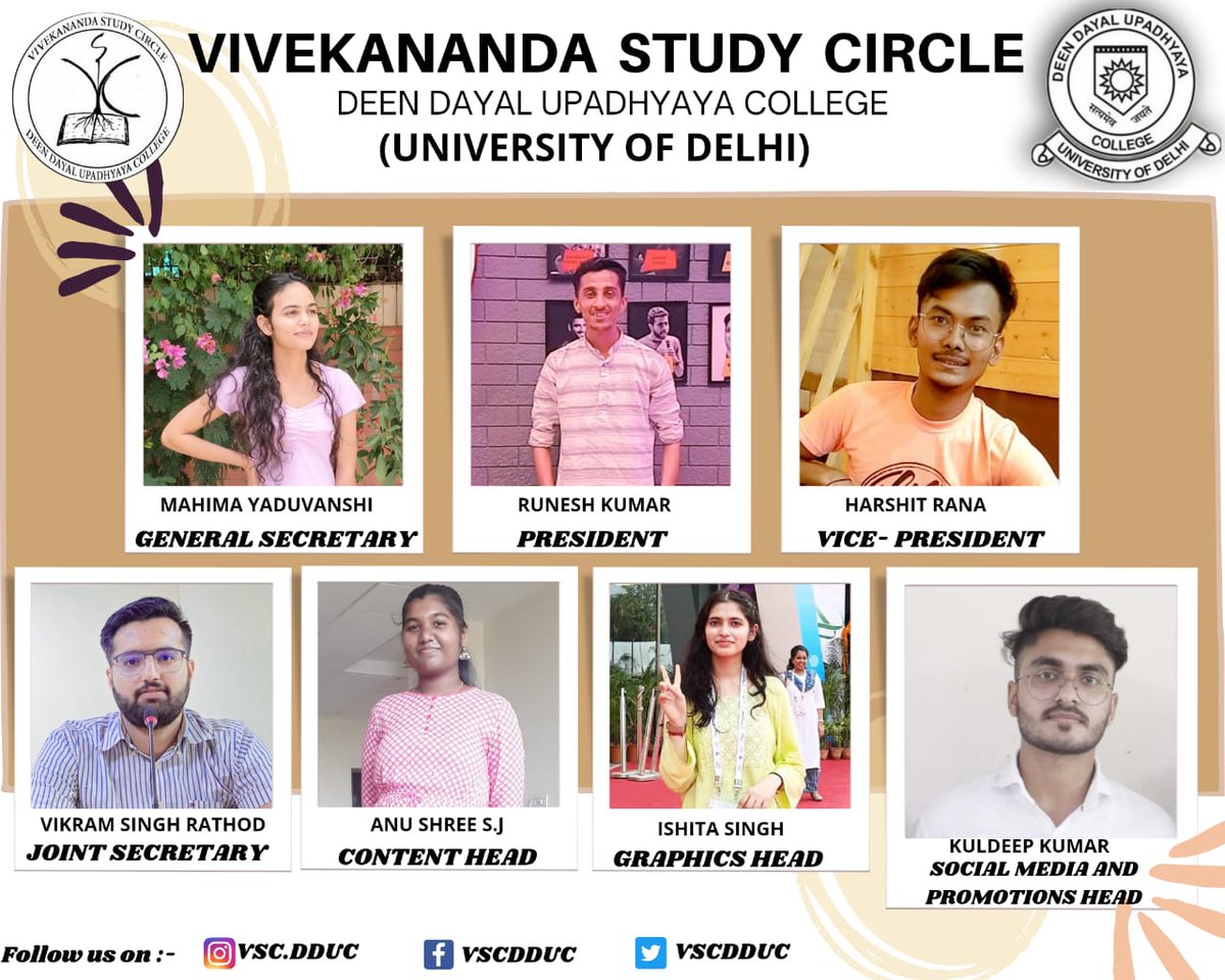 VSCDDUC's tweet photo. We are delighted to announce the new core team and council of the VSC for the session 2022-23. 
#dduc #delhiuniversity #vsc #team #newcouncil #coreteam https://t.co/IS58r3qKUd