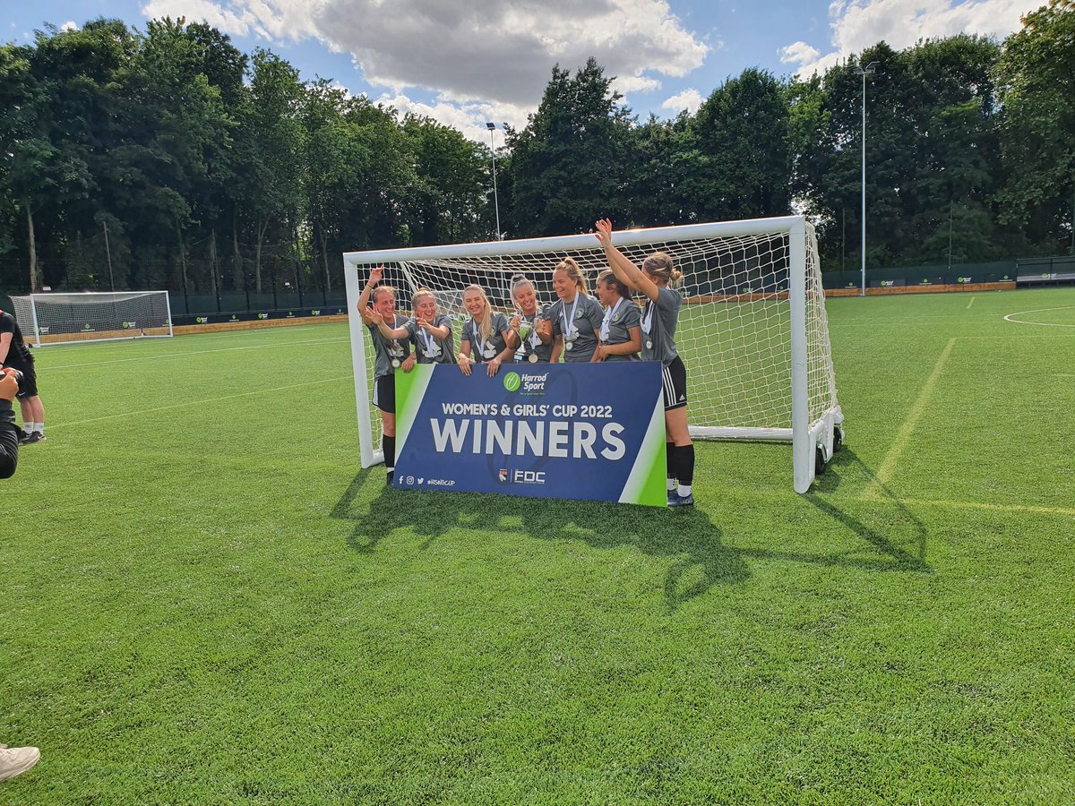 1/3 Congratulations to everyone @LynnLadiesFC who have won today's Women's Section of the @theFDCNorfolk @HarrodSport Women and Girls Cup beating @watfordfcwomen Development on Penalties in the final. A fine achievement on an action packed hot day. #HSWGCUP 🏆 #NorfolkFootball ⚽️