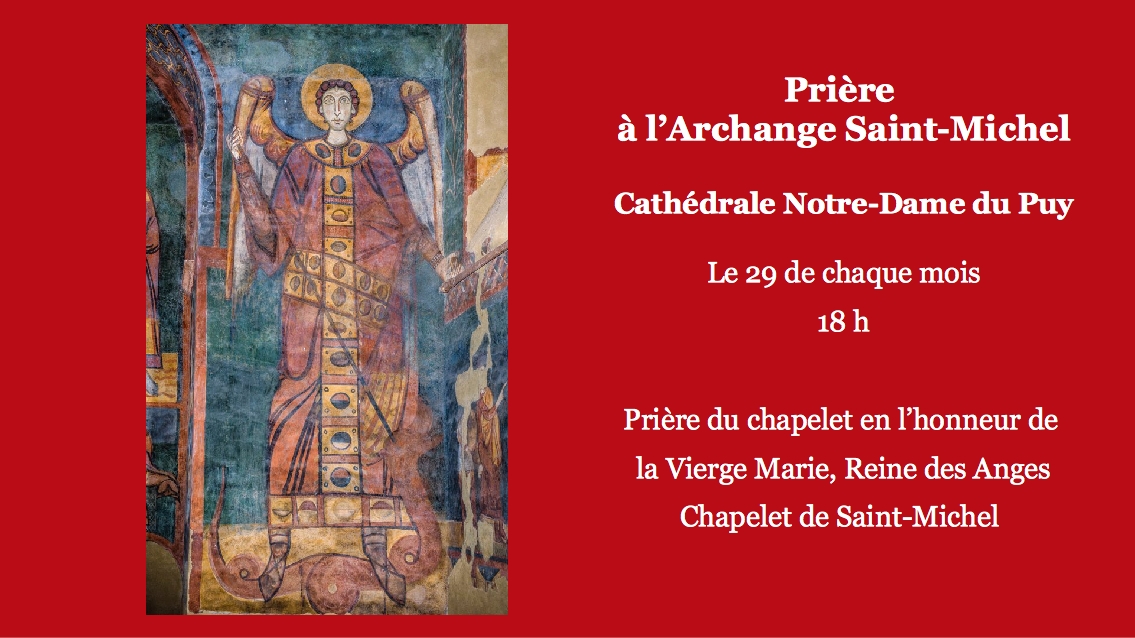 cathedraledupuy's tweet photo. Mercredi 29 juin
18h
Cathédrale Notre-Dame du Puy-en-Velay

Prière à l'Archange Saint-Michel

#Prière #SaintMichel #StMichel #Archange #archangemichael #SaintMichael #chapelet #Catholique #CatholicTwitter https://t.co/0dM4XZxuSE