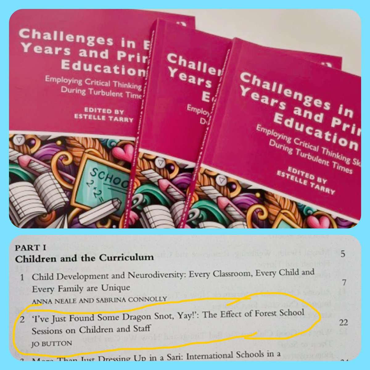 Proud to have been a part of this, alongside fab colleagues from <a href="/UCSouthDevon/">University Centre South Devon</a>! 
Who wouldn’t want to write a chapter about the magic of Forest School (and DRAGONS)?! 💚🐉✨🌳🌲👩🏼‍🏫🎓 
Being released this week! <a href="/sdcollege/">South Devon College</a> 
#forestschool #dragons #earlyyears