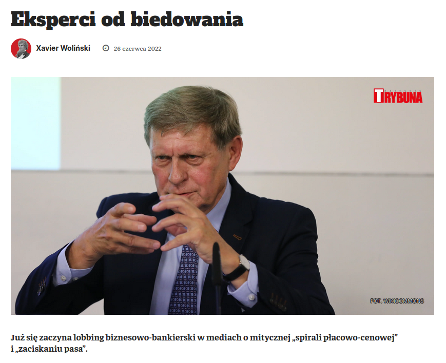 lewe_oko's tweet photo. 📰 Polecam felieton Xaviera Wolińskiego z @wolnelewo dla @DTrybuna: "Eksperci od biedowania (...) Tymczasem zaraz obok mamy informację: „Wynagrodzenia rosną w tempie niższym od inflacji”. Dodatkowo, pensje rosną dwukrotnie wolniej niż wydajność firm." #Trybuna https://t.co/jypFrVU9N1
