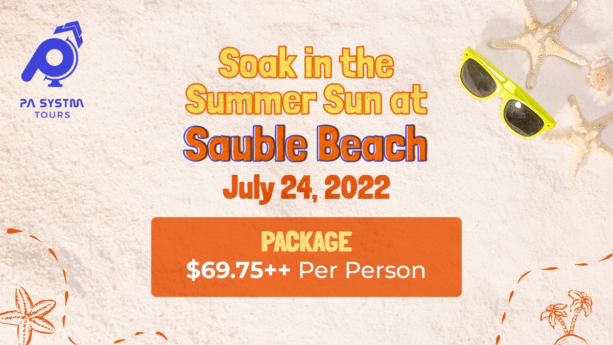pasystmtours's tweet photo. Mark your calendar for the upcoming trip to Sauble Beach! Plan a fun-filling, thrilling day at the beach with P.A. Systm Tours. 

✅Book now: https://t.co/U8dLt2hVar 

#canada #ontario #travel #outdoors #patours #pasystm #summer #tour #travelgram #beach #games #bringingontario2u https://t.co/LiAFbmQ83n