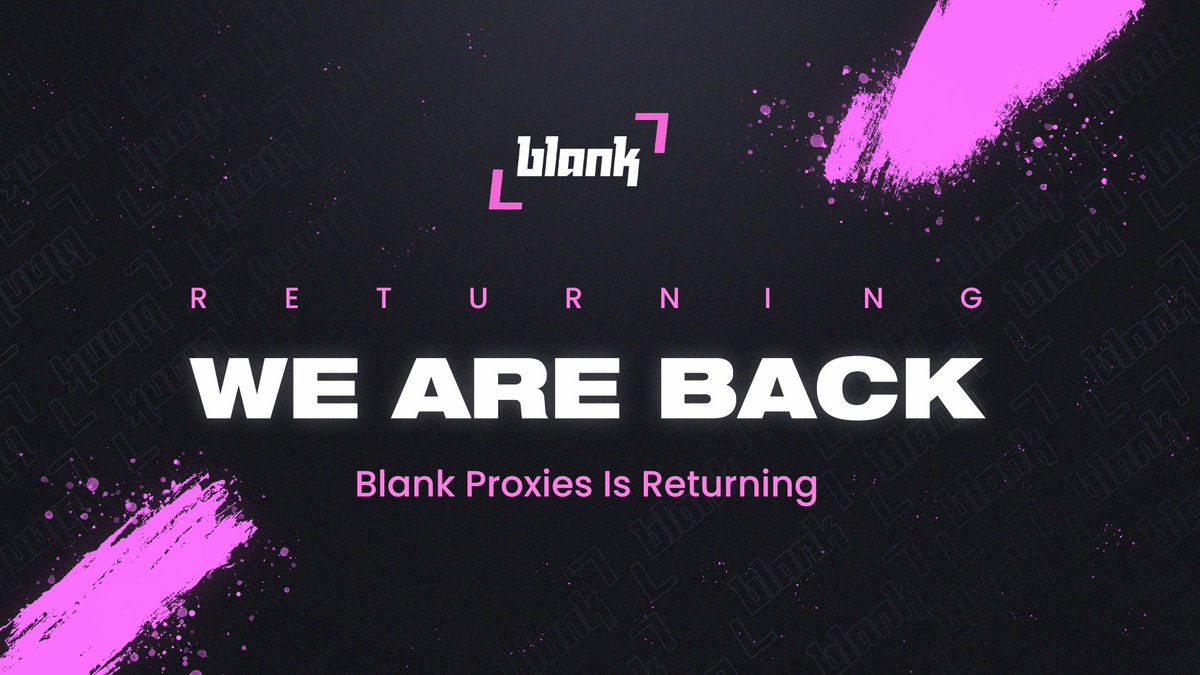 BlankProxies's tweet image. 🤩 Blank Is Back! 🤩
To celebrate this massive occasion we will be hosting multiple giveaways including 100GB of free residential data in our first re-launch month.
First giveaway will be 2GB of Residential data to 10 selected winners.
Like👍 , Follow🏃and RT🙏to enter.