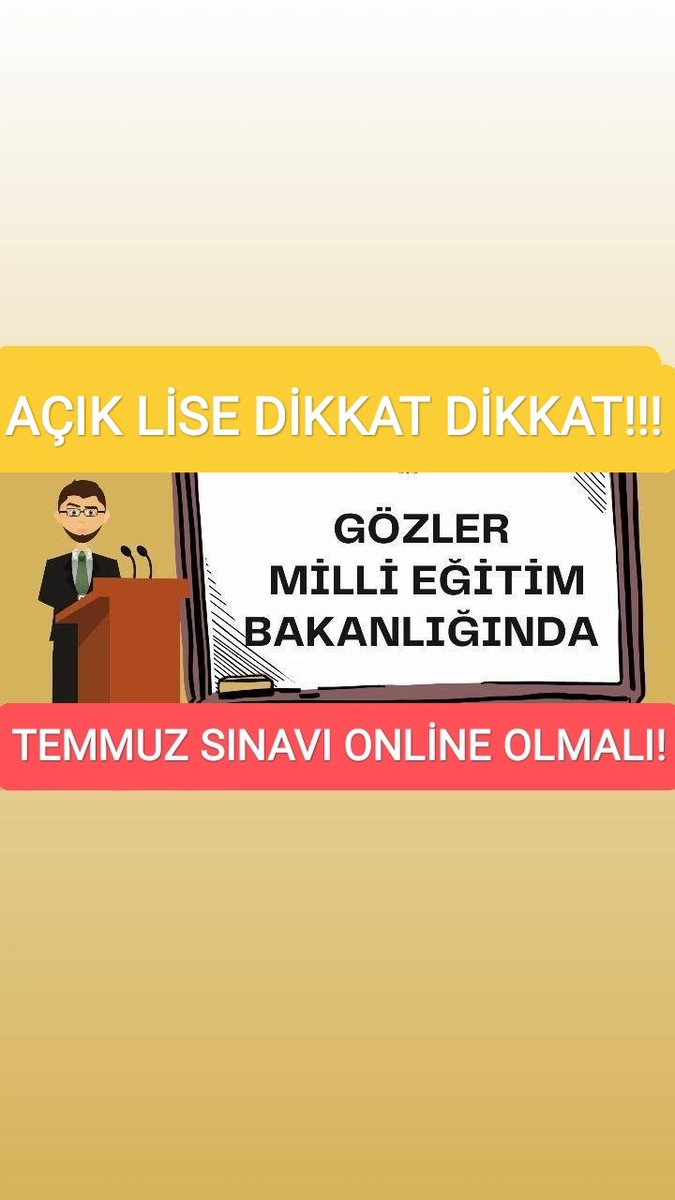 Sevgili Kardeşlerim Bu Video da. Herkes neden Online Sınav olması hakkında fikrini sende beyan et. Neden online sınav olmalı 👍🤗😉❤️. Haydee videoda Yorumlara. Milli eğitim bakanlığı na sesleniyoruz resmi açıklama gelmedi. #onlinesinav

youtu.be/0coB02x1t0c