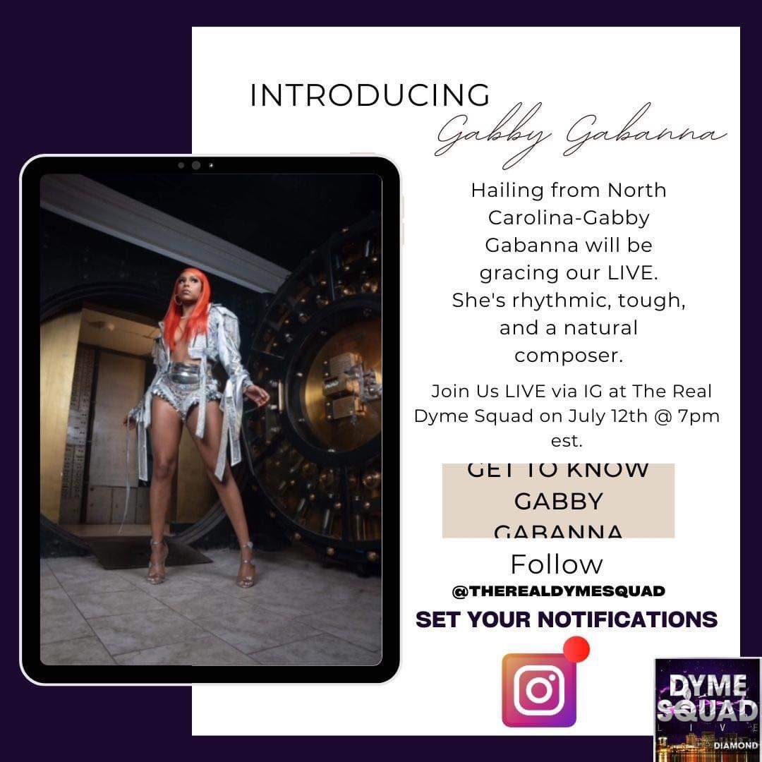 dymesquadmedia's tweet photo. @gabbygabanna Gabby Gabanna will be here live July 12th at 7pm est for Dyme Squad Live don’t miss a moment follow us at https://t.co/9UaNgAbV2n and set your notifications.
Get featured on Dyme Squad Live submit you information to us at https://t.co/NINkQpaBfP #DaBaby #interview https://t.co/A807aJcSkM