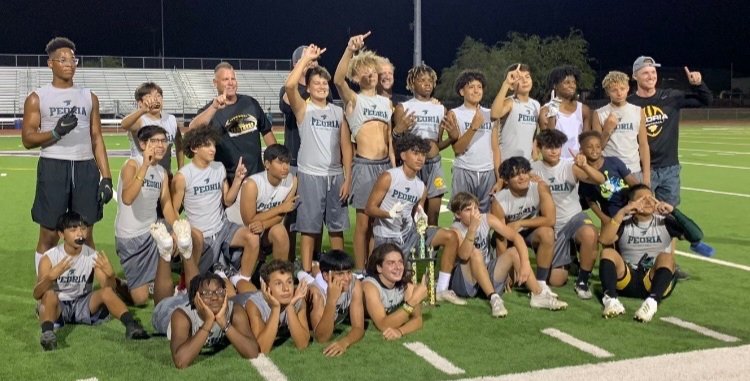 Great way finish 7on7 this summer. Freshman went 17-0 in league play and won the Ceasar Chavez tournament 23-21 over Centennial. Futures bright at PHS.