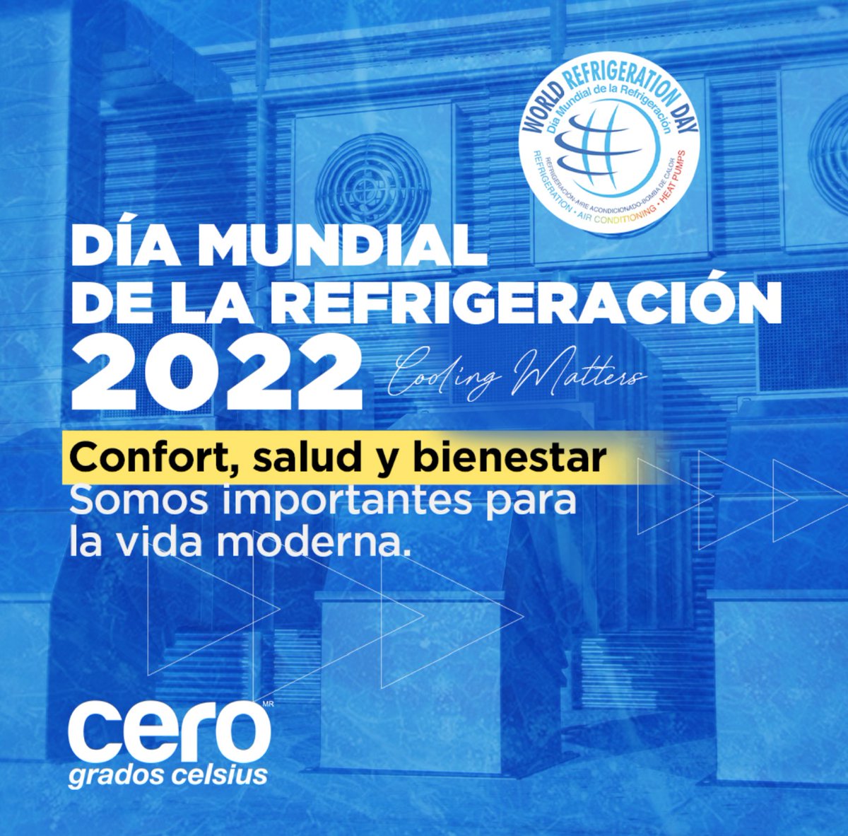 Revista0Grados's tweet photo. 🎉¡Felicidades!👏🏼
❄️Tú eres parte importante de esta gran industria❄️
🌎26 de junio - Día Internacional de Refrigeración 2022

#CeroGrados #HVAcTech #HVACTechnician  #airconditioning #airconditioningservices #airconditioningcontractor  #AirConditioningProblems https://t.co/tifMxHdx8i