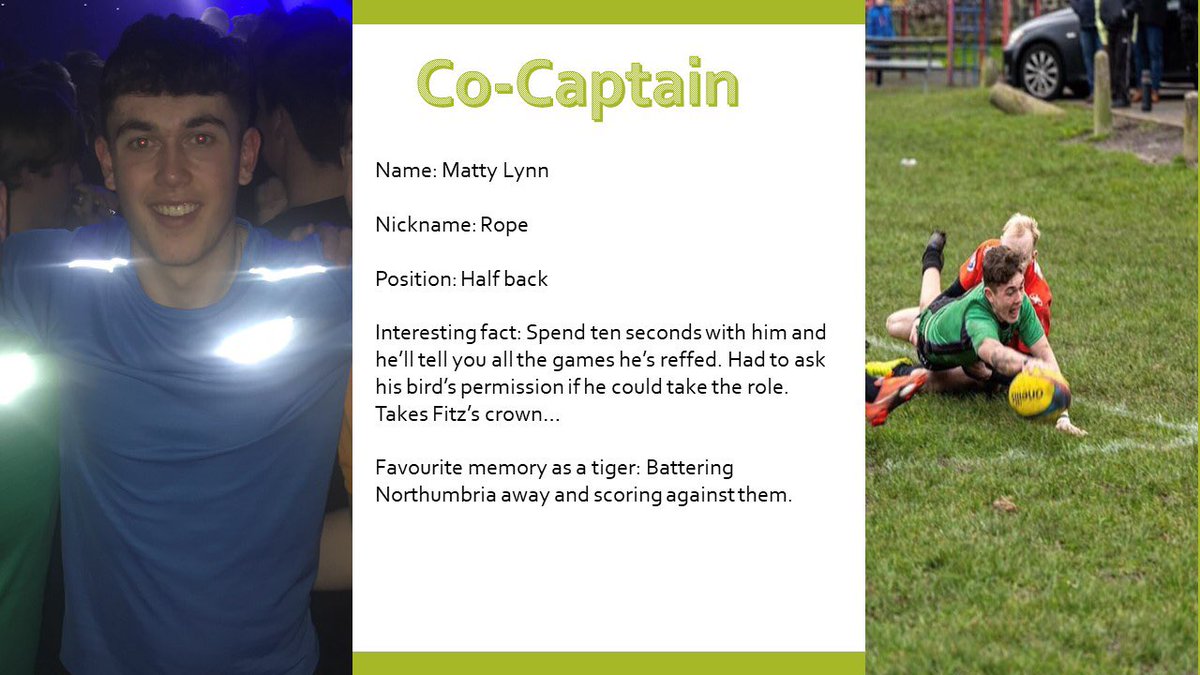 COMMITTEE ANNOUNCEMENT 2022/2023💚

Congratulations to <a href="/MattyLynn6/">Matty Lynn</a> on being named one of our co-captains for next season.

Stay tuned for tomorrow when the social sec is revealed🐯💚