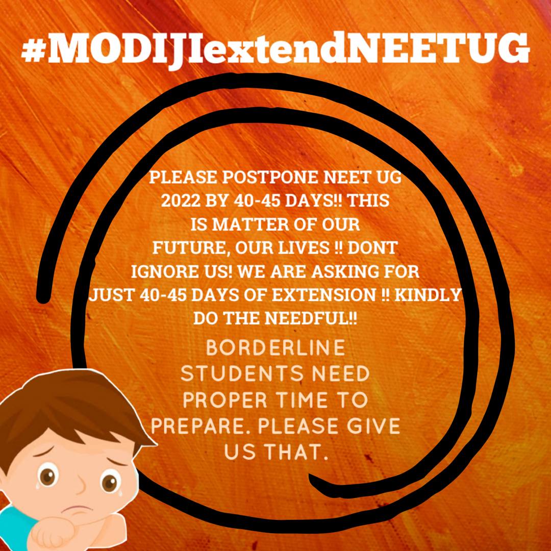 khancoder's tweet photo. #MODIJIextendNEETUG

We feel depressed when our parent's ask us about our preparation..
Please listen to us..
Please give us 40-45 days more to prepare well..

@DG_NTA @dpradhanbjp @mansukhmandviya @EduMinOfIndia
@MoHFW_INDIA @narendramodi @PMOIndia @IANSKhabar https://t.co/RyXJKH6LMM