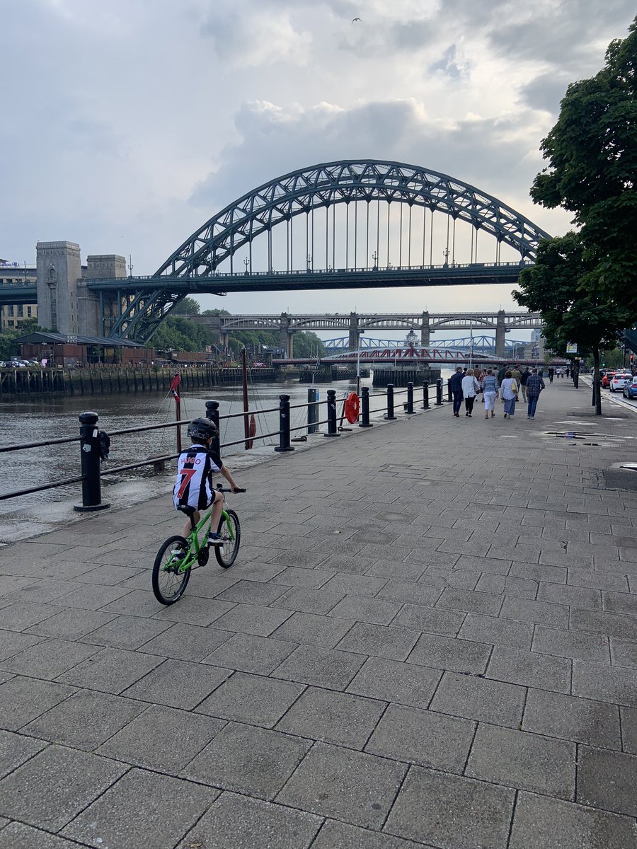 David_Swainston's tweet photo. Hugo had a great time on the Tyne 6 Bridges bike ride on Friday! A great way to explore the city #AFS @ArchibaldFirst @CycloneFestival https://t.co/OZ8xgA7f2r