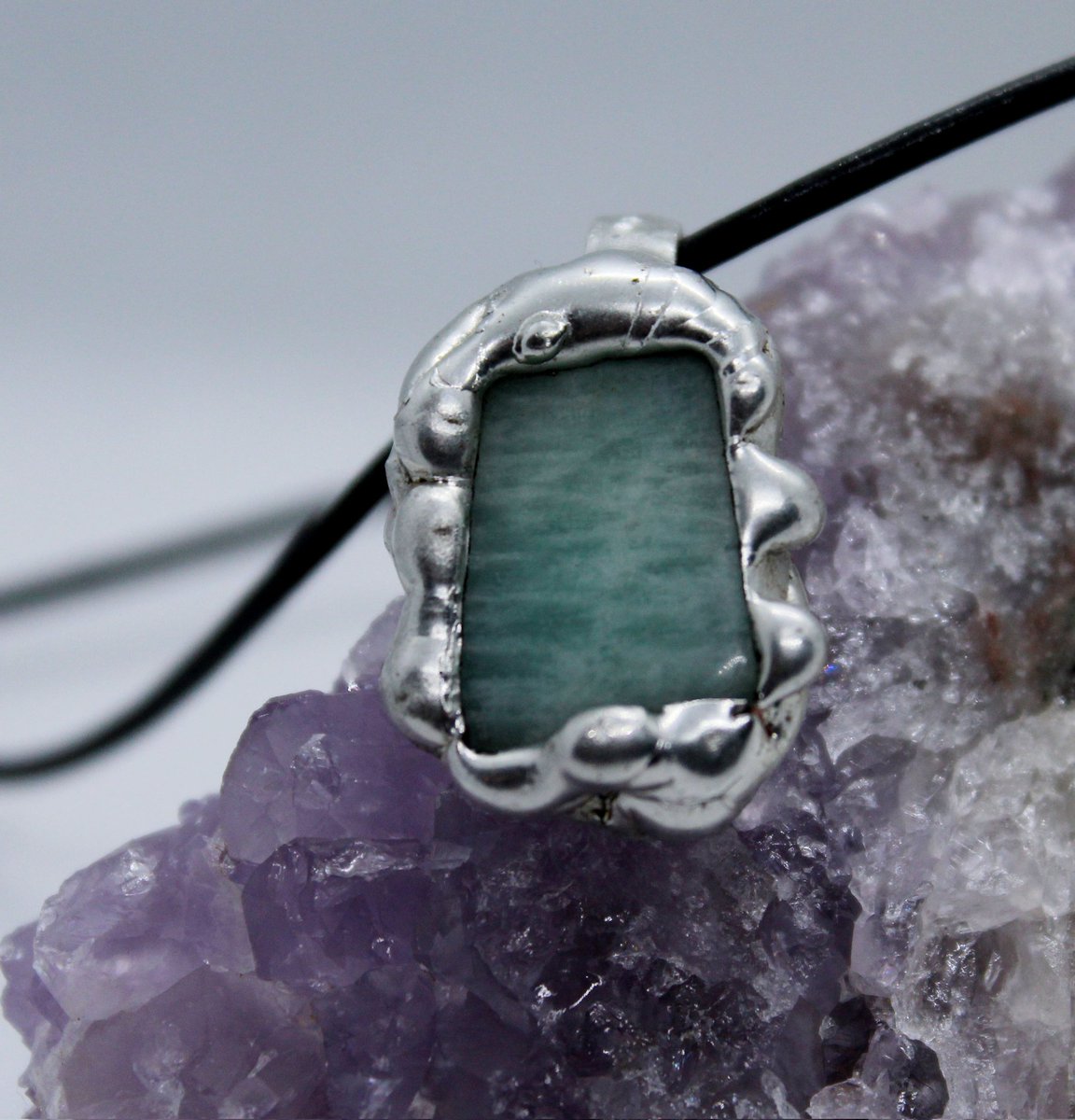 twist_retro's tweet photo. Amazonite pendant https://t.co/s1DXNoc58X
