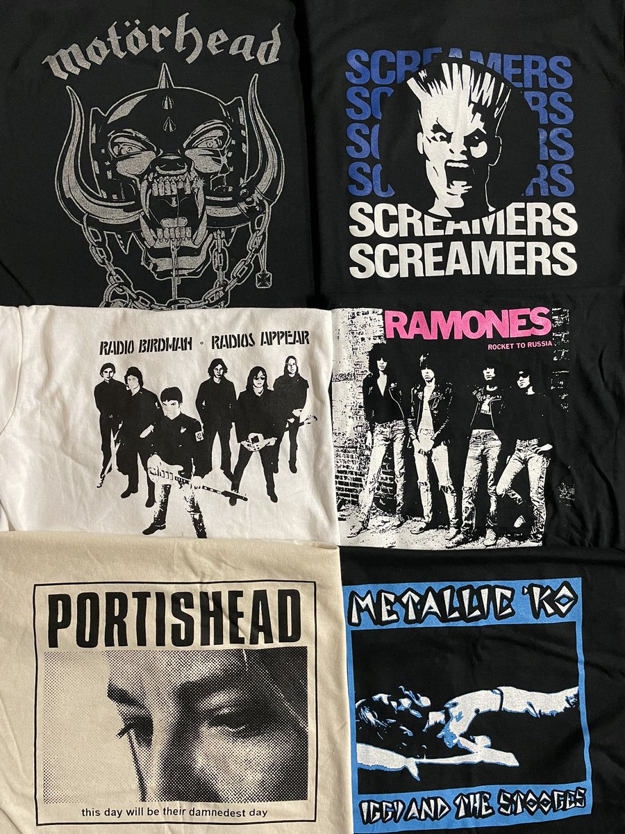 deadtank's tweet photo. More shirts hitting the mail from https://t.co/xXdnn2bRYb #Motorhead #ramones #screamers https://t.co/7jd1olBxHF