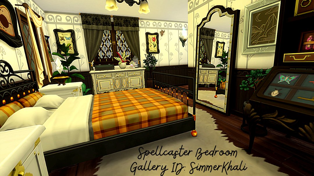 LovelyyMess's tweet photo. Building a new house for my Spellcaster and Werewolf besties! Here's my spellcasters bedroom. It's up now on my gallery ID: SimmerKhali #ShowUsYourBuilds #TheSims4 #TheSims #TheSims4Werewolves #TheSims4Realmofmagic #TheSims4Spellcasters @TheSimmersSquad @TheSims https://t.co/3qV56fikcI