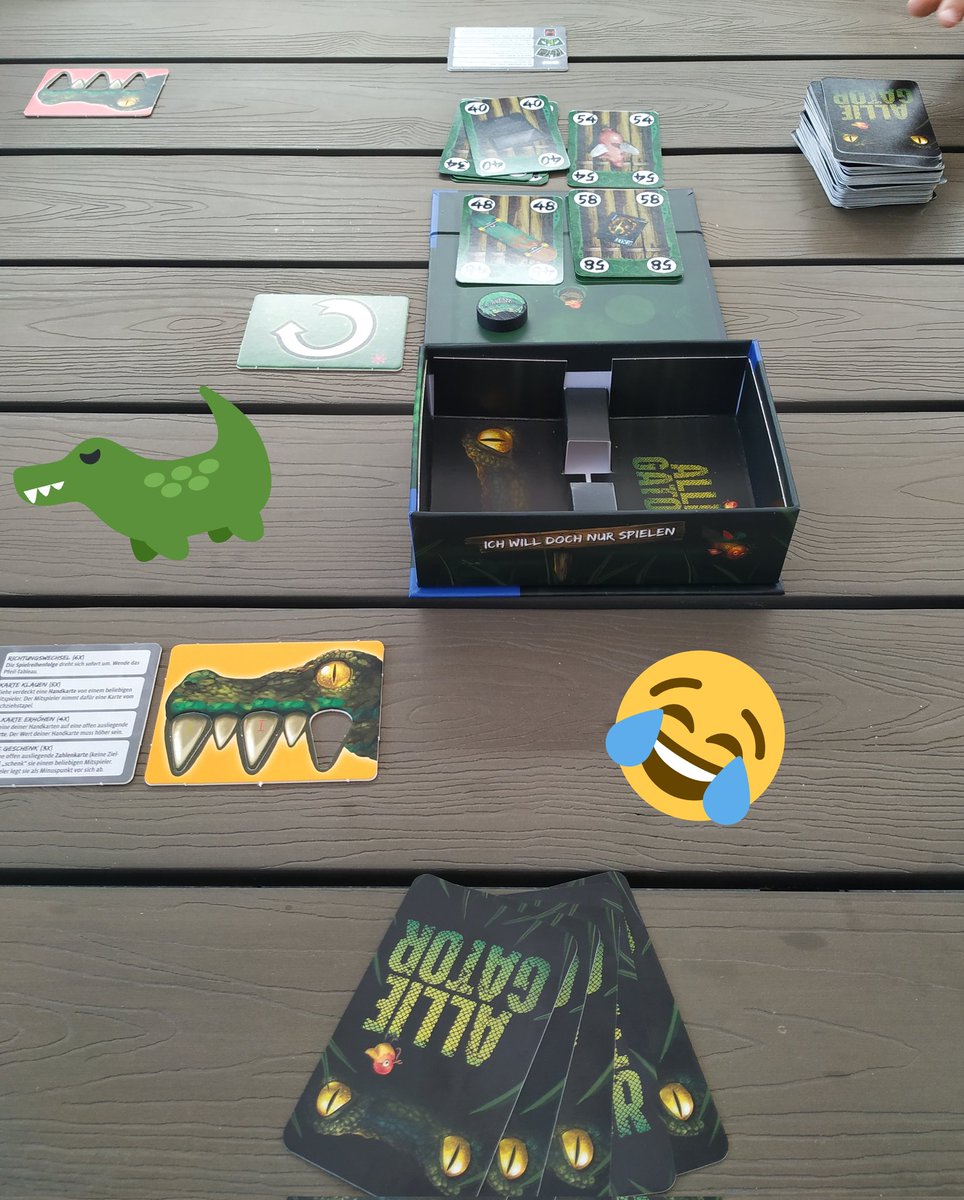 Was haben wir gelacht und geflucht bei diesem Spiel. Allie Gator von <a href="/KOSMOS_Verlag/">KOSMOS Verlag</a> ist einfach tierisch gut.  🤣🤣🤣