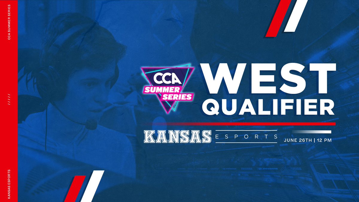 KansasEsport's tweet photo. Even though it's summer, there is still some Rocket League to be played.

First round of CCA Summer Series West Qualifiers begin today!

📺https://t.co/T9Ub4MQUxn
🕐12:00 PM CST https://t.co/ALOs7a4YIL