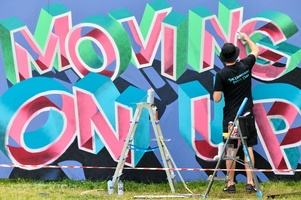 StuWalkerPhotos's tweet image. World renowned Street Artists take part in The Northern Paint Fest in Carlisle, Cumbria.