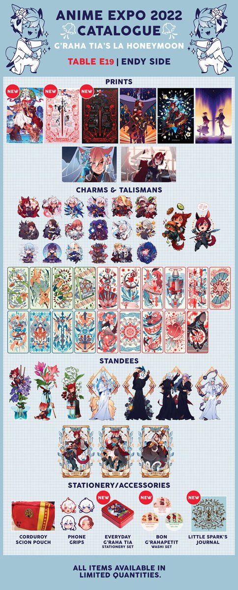 Finally got in gear and made a catalogue for AX!  I hope you'll come visit us if you're going to be there! 

🌟Table E19🌟

#ax2022artistalley #animeexpo2022