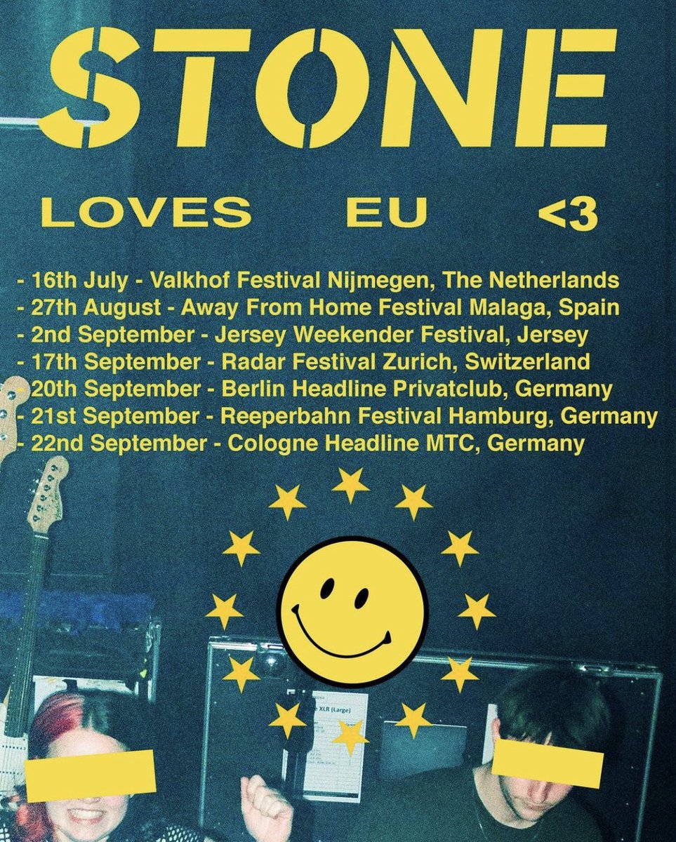 STONELIVERPOOL's tweet photo. EUROPE we love U. Making our debut on the continent this summer 🇪🇺 ticket link in bio 🎫 https://t.co/IENmlyoHHF