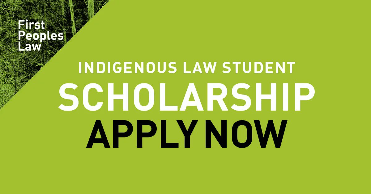 humanrights4BC's tweet photo. Are you an Indigenous law student interested in advancing the rights of Indigenous Peoples? Applications are now open for @FirstPeoplesLaw's $10,000 Indigenous Law Student Scholarship. Apply by July 31, 2022 at https://t.co/KkT6aodbdR #IndigenousRights #CDNpoli https://t.co/bw0skdH02h
