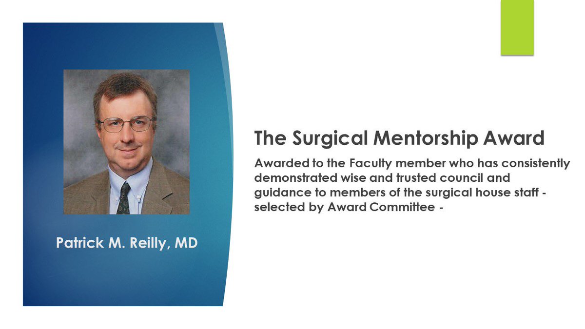 Congrats to <a href="/reillyp648/">reillyp</a> on winning the Department of Surgery’s Surgical Mentorship Award.