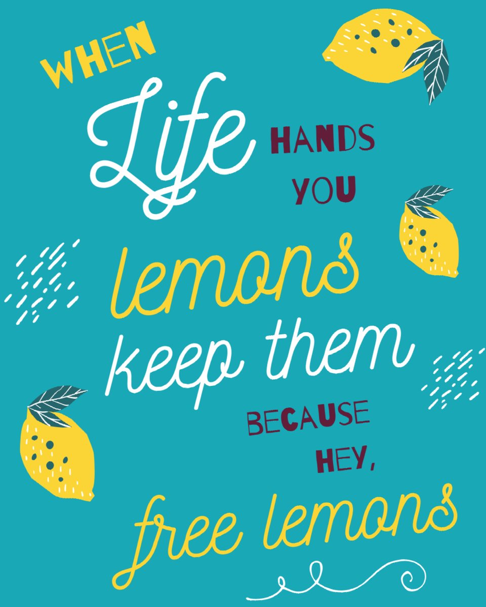 kariscafe's tweet photo. Each knitting kit includes a postcard that goes with the month's theme.
When life hands you lemons, keep them. Because hey, free lemons. https://t.co/A4RK5H5ejq