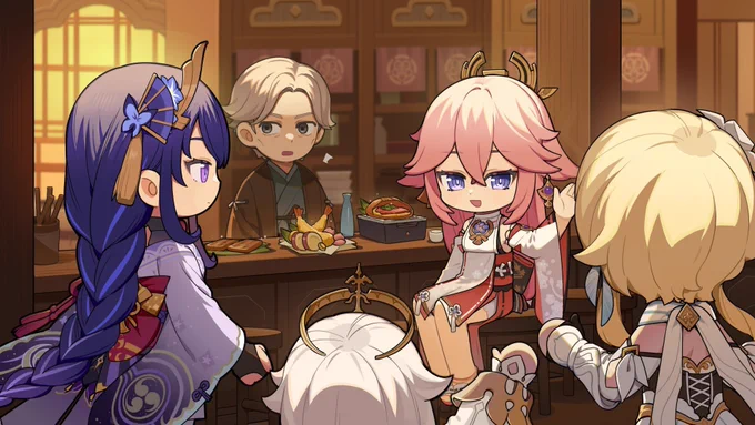 HUH.. Miko probably put the tab under the Ei's- 😂😂😂 MARRIED BEHAVIOR 