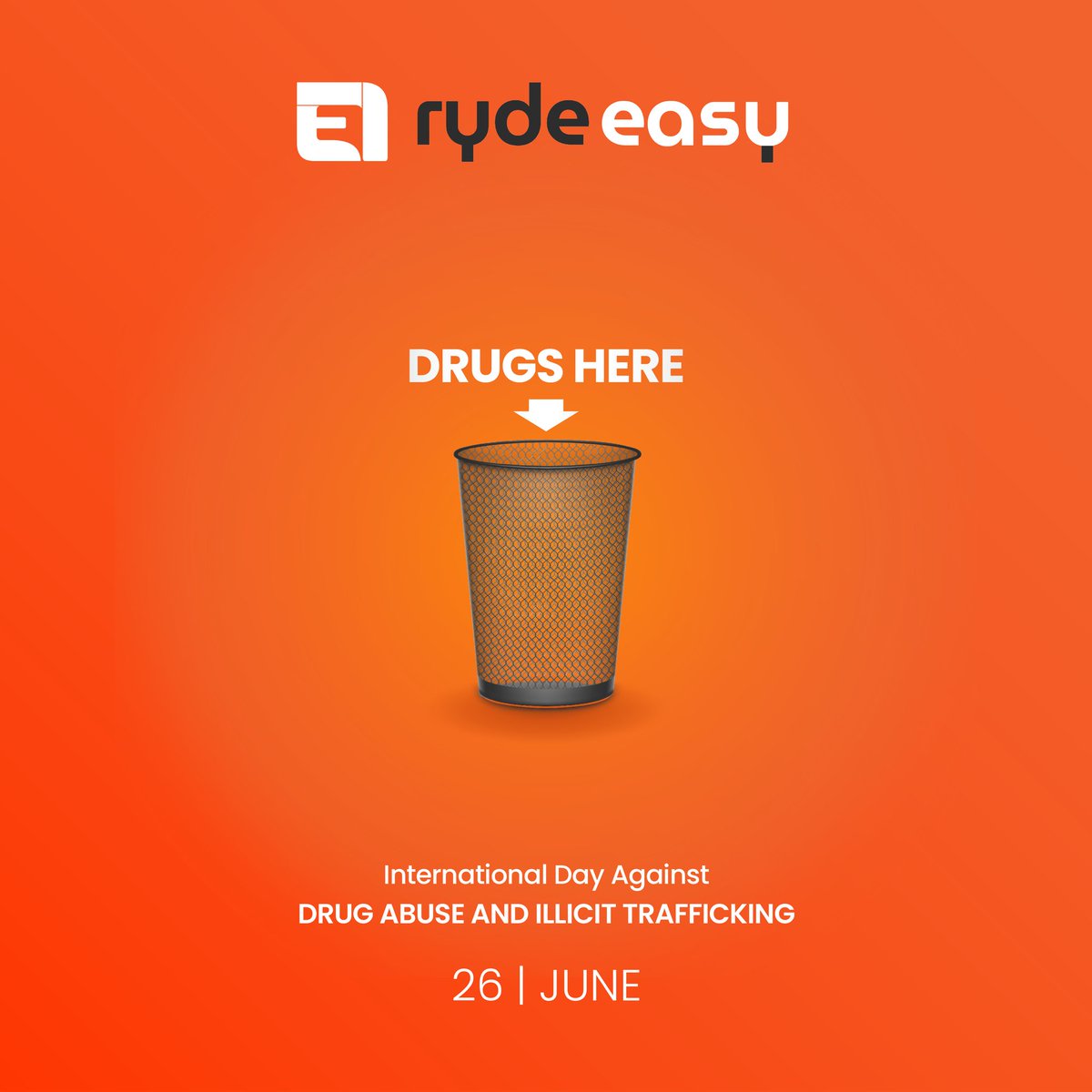 RydeEasy's tweet photo. Be strong and fight your reality instead of living in a non-existential world. Save your life by quitting drugs! ✋🏻
#SayNoToDrugs #IllicitTrafficking #WorldAntiDrugDay #InternationalDayAgainstDrugAbuse #SaveLives #DRUGS #DrugFreeSociety #nodrugs #FightAgainstDrug https://t.co/44agEDt8Pi