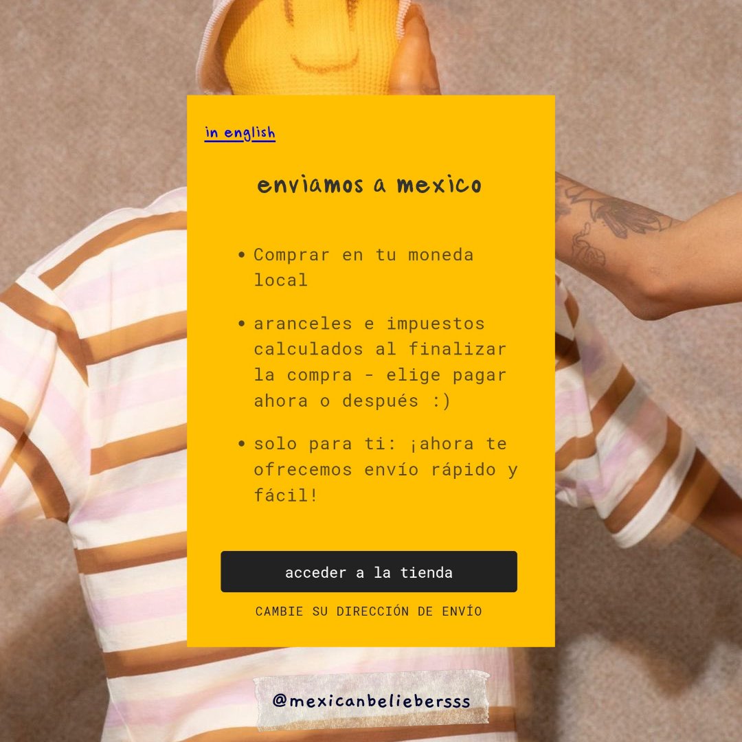 ibeliebersmx's tweet photo. 🚨| Drew House ya hace envíos a México

Visita https://t.co/wCdhZaUfXk para más información. https://t.co/u8IA7AATnA