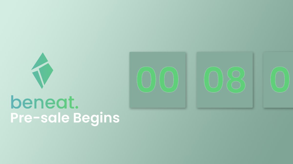 beneatorg's tweet photo. Pre-Sale About 8 hours left.

https://t.co/7S0GwySSdy

#Beneat #BNT #Pinksale https://t.co/vqz6IPfnTS