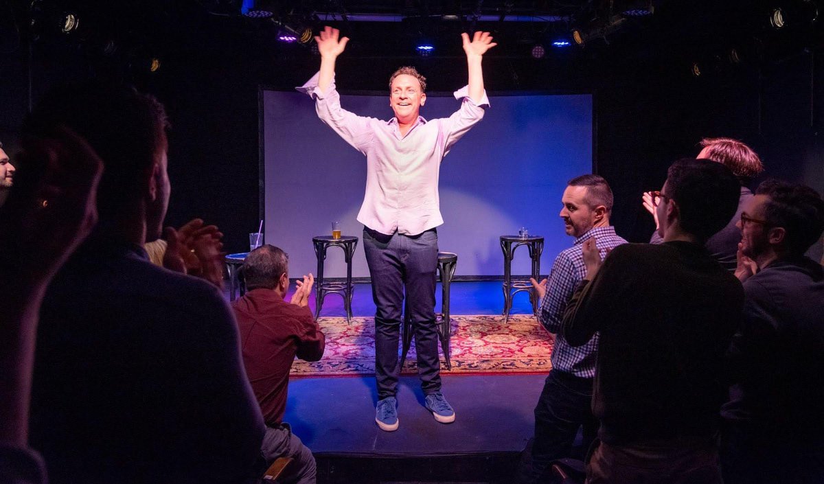 happybdaydoug's tweet photo. Happy Pride! One more tonight at 7PM. Any time you get the chance to see @drewdroege live on stage, you go. https://t.co/Q64Xty3ZQw https://t.co/qudSIRpcw6