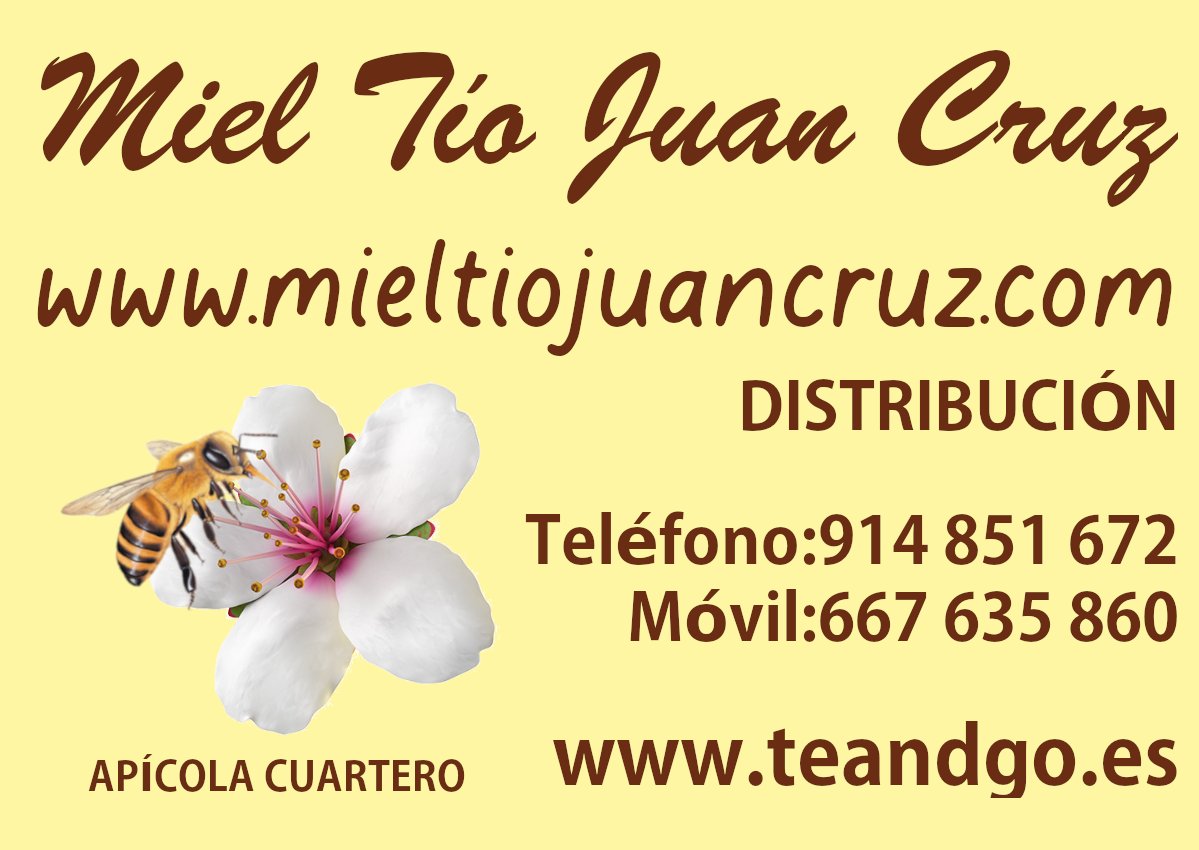 VDVRockFest's tweet image. Seguimos con un nuevo patrocinador del @VDVRockFest que es miel Tío Juan Cruz y sus 3000 colmenas distribuidas por el territorio español que nos ofrece miel de alta calidad de diversos tipos en función de la región y su ecosistema
mieltiojuancruz.com 
teandgo.es