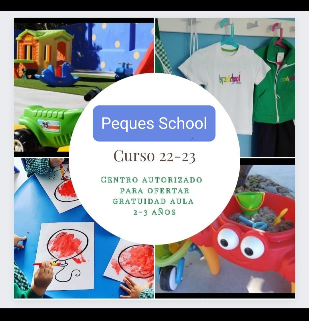 La guardería Peques School ahora también oferta plazas en gratuidad de infantil de 2-3 años.
pequeschool.com