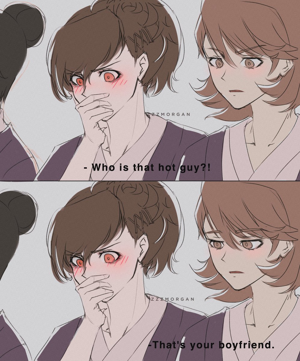 sentimorgan's tweet photo. Ham calm down #akiham #akihamu #akihamfanart #p3pfanart https://t.co/dDimadrJta