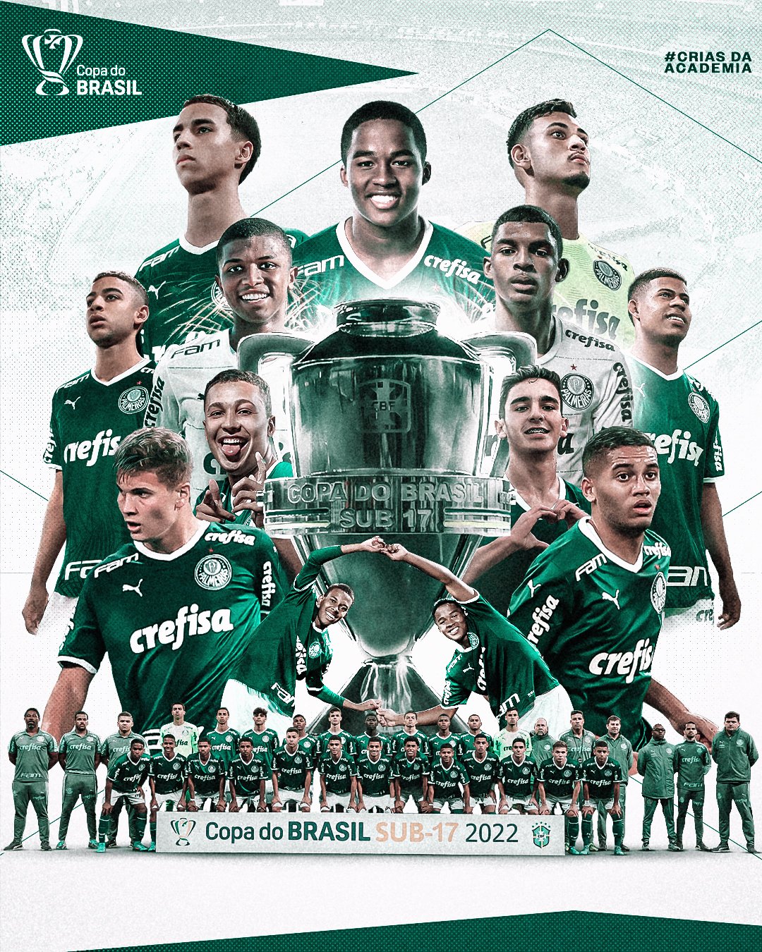 Atual campeão, Sub-17 do Palmeiras estreia na Copa do Brasil