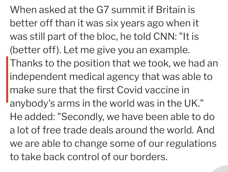 edwinhayward's tweet image. Boris Johnson is lying, again. The vaccine was developed during the transition period, when EU rules still applied.