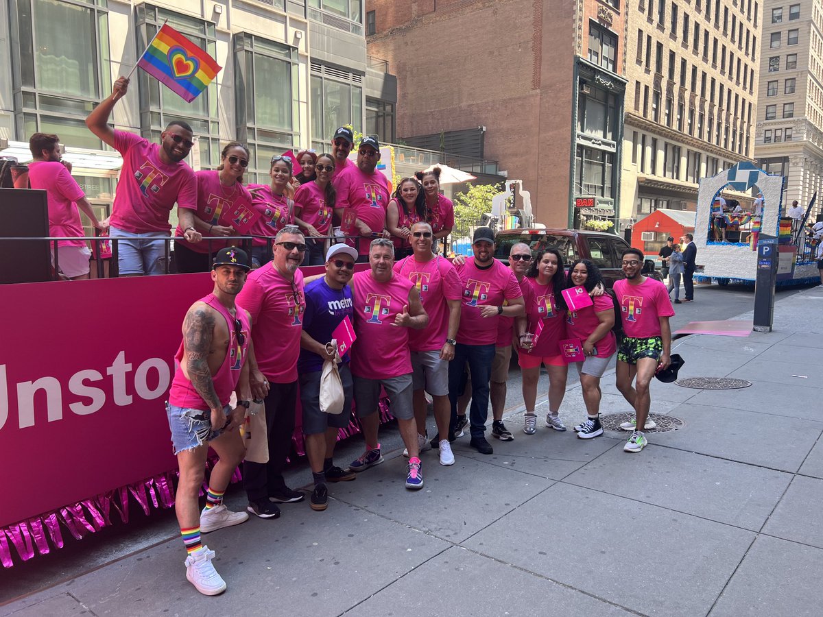 ⁦<a href="/TMobile/">T-Mobile</a>⁩ &amp; ⁦<a href="/MetroByTMobile/">Metro by T-Mobile</a>⁩ Teams preparing to march in ⁦<a href="/NYCPride/">New York City Pride</a>⁩ 2022.  We are Back!!