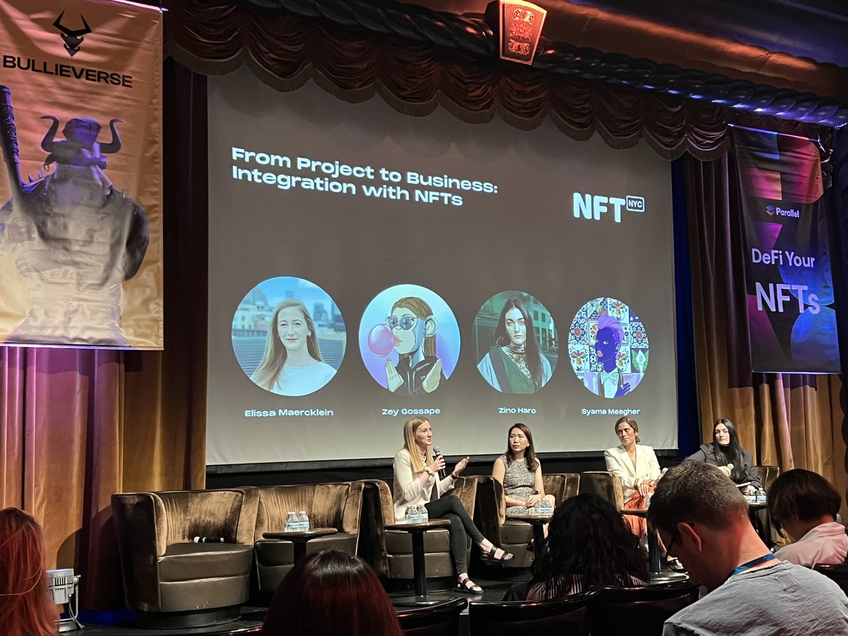 NicoFara_'s tweet photo. Our amazing @the_fashion_dao member @zinoharo nailed it at @NFT_NYC .

An #entrepreneur, talented #digitalfashion designer and computer scientist, pushes the boundaries forward and inspires others. https://t.co/iSIdWuo0iy