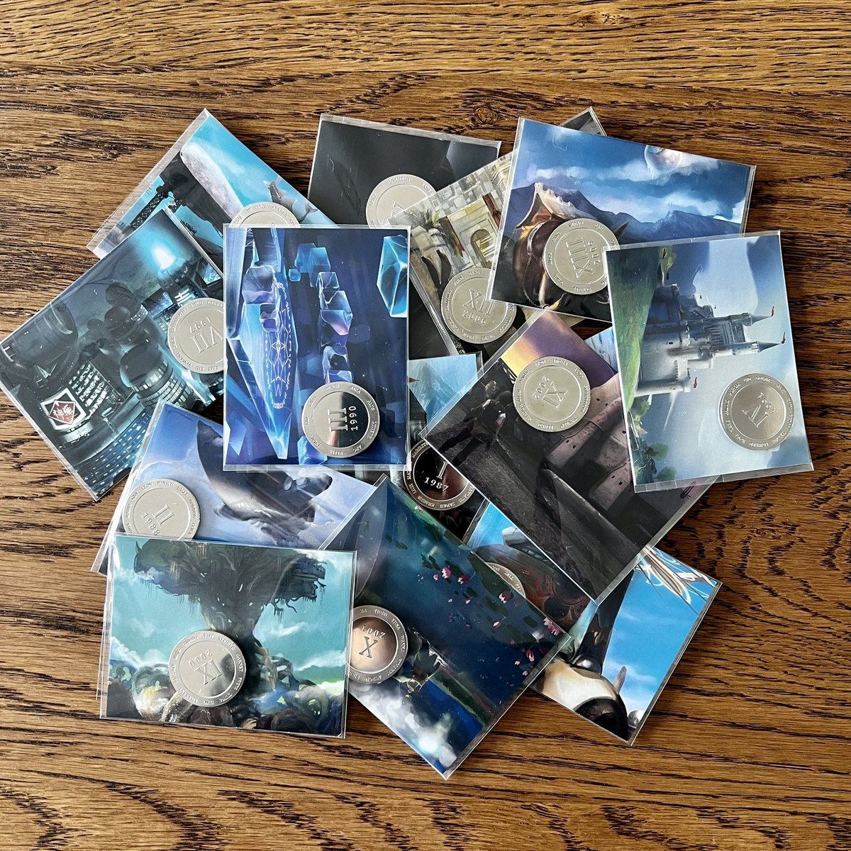 KupoConEN's tweet photo. *GIVEAWAY* We’ve decided to give you a chance to win a set of our #KupoCon #FinalFantasy 35th anniversary coins. Simply like and retweet. A winner will be selected in 24 hours. 😇🙌

You can see the individual coins in detail here: https://t.co/rKVaGsa4HM https://t.co/gk8aDrzw5n