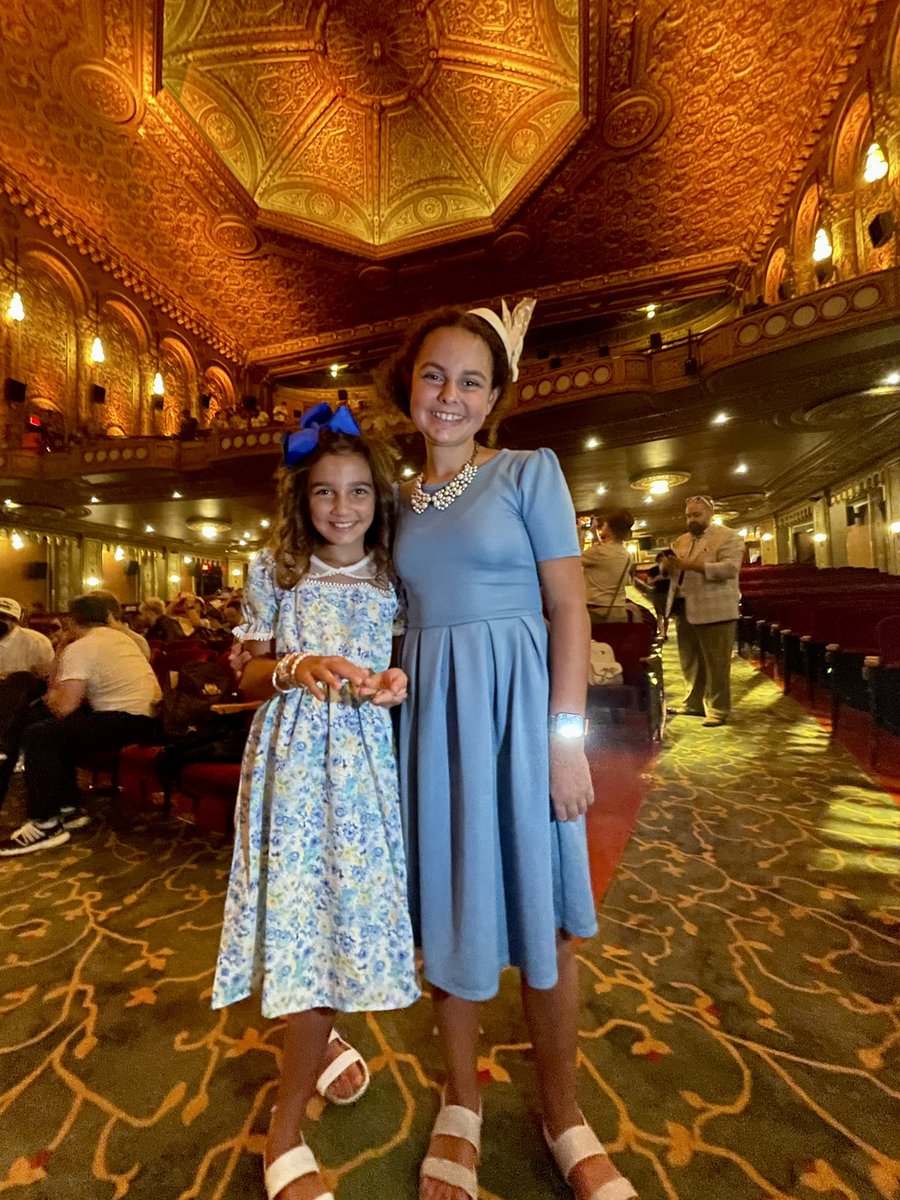 Movie “Premiere” of Raiders of the Lost Ark @UnitedPalaceNYC. These Kansas girls are excited to see one of their heroes @Lin_Manuel and Steven Spielberg. #MoviesatUnitedPalace
