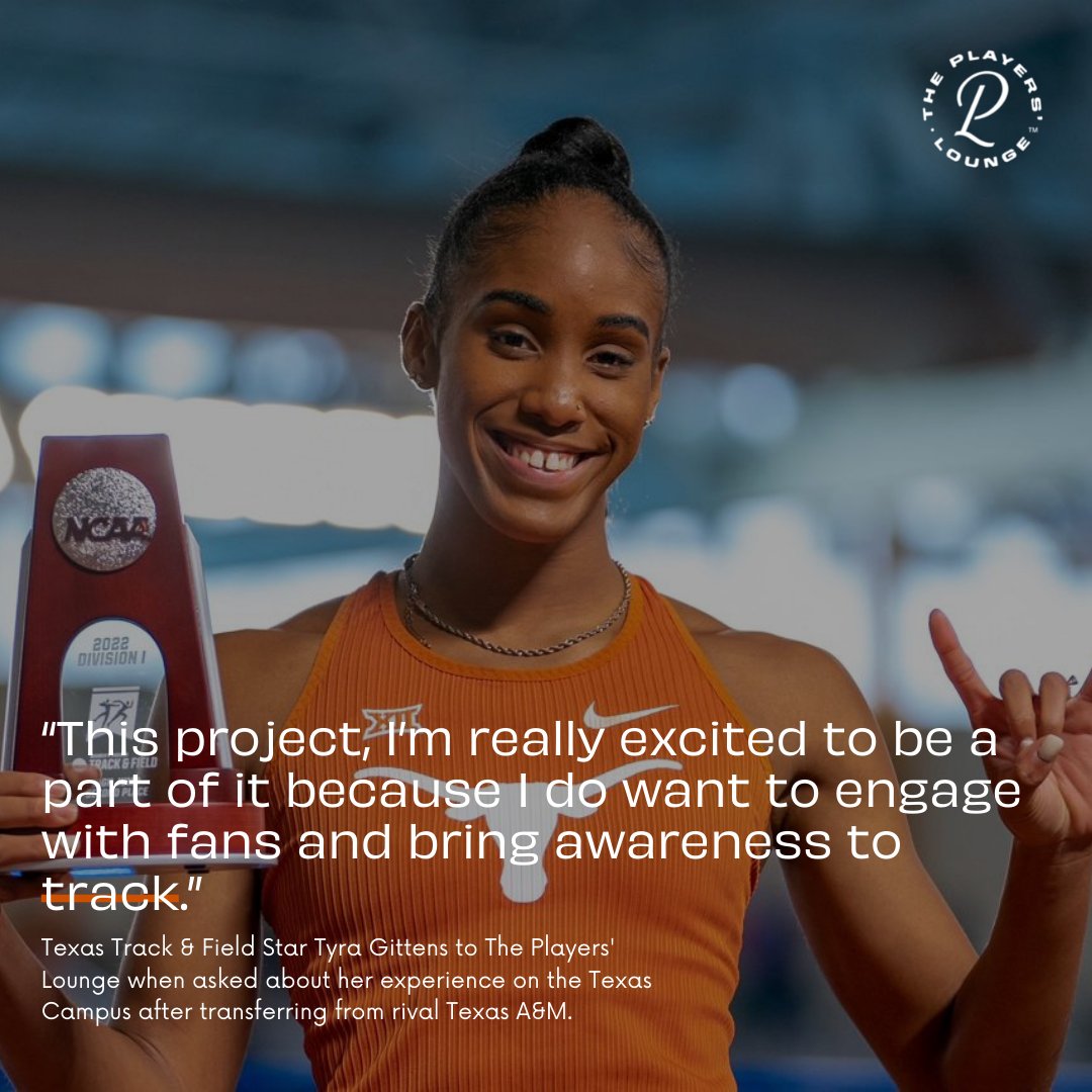 Track Star @gittens_tyra hopes NIL and her partnership with @thplayerslounge brings more attention to her sport #TPL #NIL #FandomReimagined #HookEm 🤘