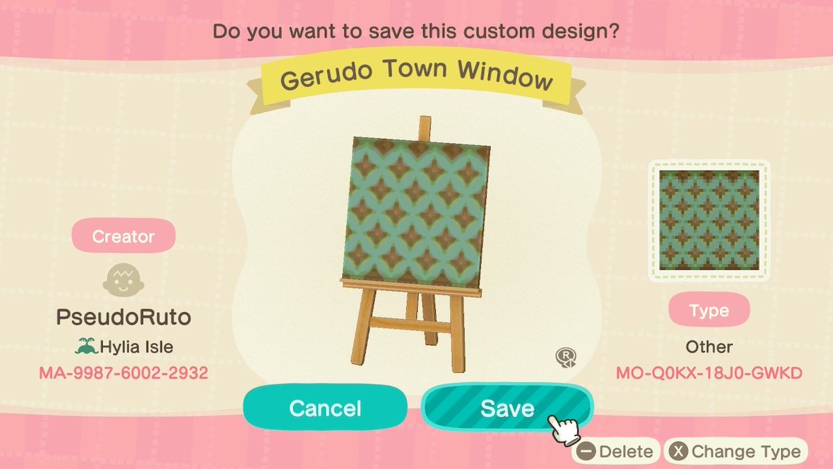 jennyoungart's tweet photo. "*Sigh* Night after night, the voices of the people in the cant-eenter come right in my window. They're super loud!" - Pearle, BotW
My #Gerudo window #ACNHcustomdesign is officially up at my creator ID. Enjoy! ❤️
#ACNH #ACNHZelda #ACNHdesign #zeldacore #AnimalCrossing https://t.co/x7fjez5GqV